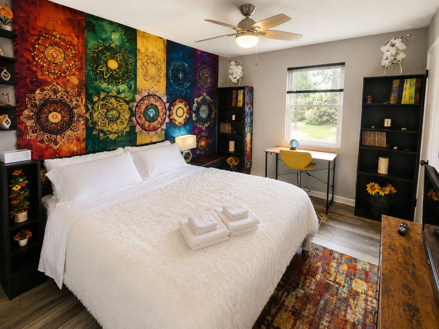 3 室のベッドルーム、デスク、アイロン / アイロン台、WiFi. Charming themed 3-bedroom,  2-bath, Pet Friendly home with Gym, Firepit & Grill