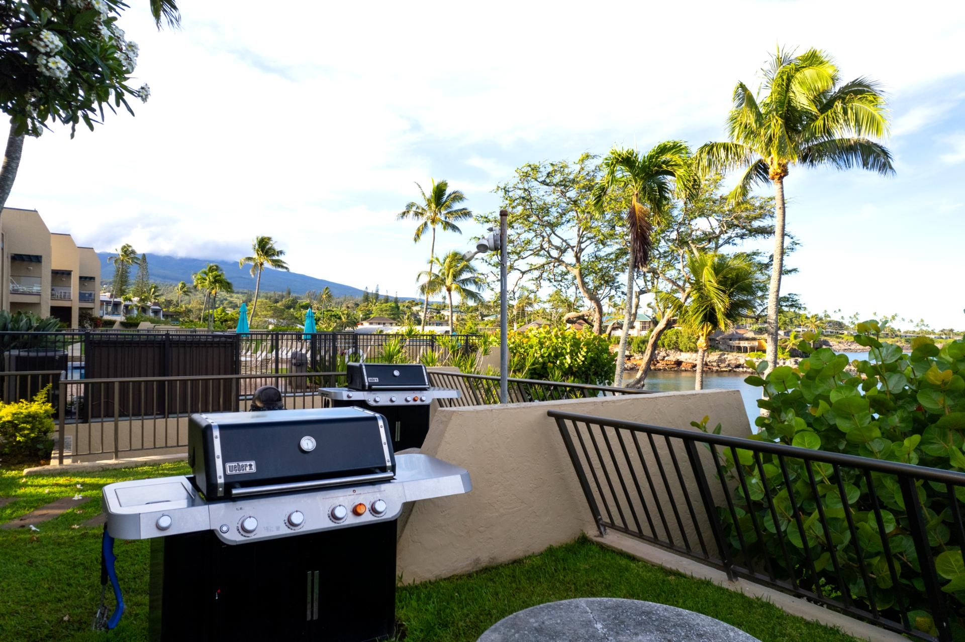 Oceanfront BBQs at Napili Point Resort Maui offer guests unforgettable grilling with panoramic sea views