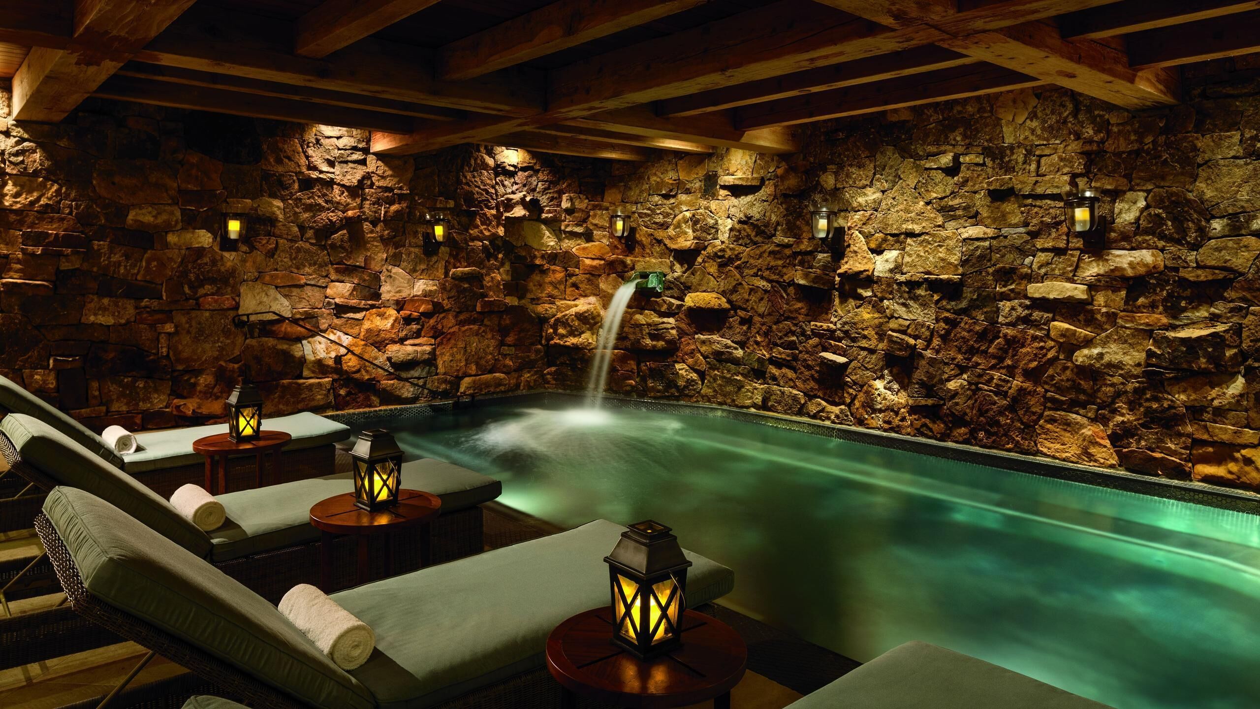 A heated pool
