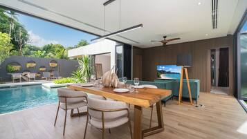 Villa, 2 Bedrooms, Private Pool | Outdoor dining