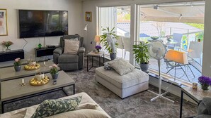 Smart TV, fireplace