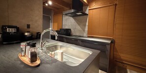 Villa, Balcony, Garden View | Private kitchen | Espresso maker