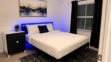 Desk, iron/ironing board, WiFi, bed sheets