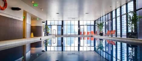 Deluxe Apartment, Balcony, City View | Pool | Indoor pool