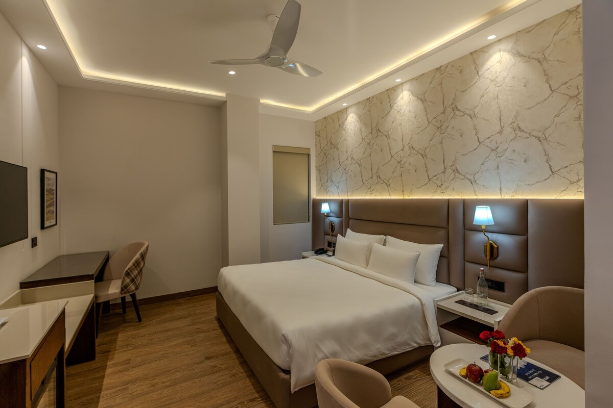 Executive kamer | Lakens van Egyptisch katoen, luxe beddengoed