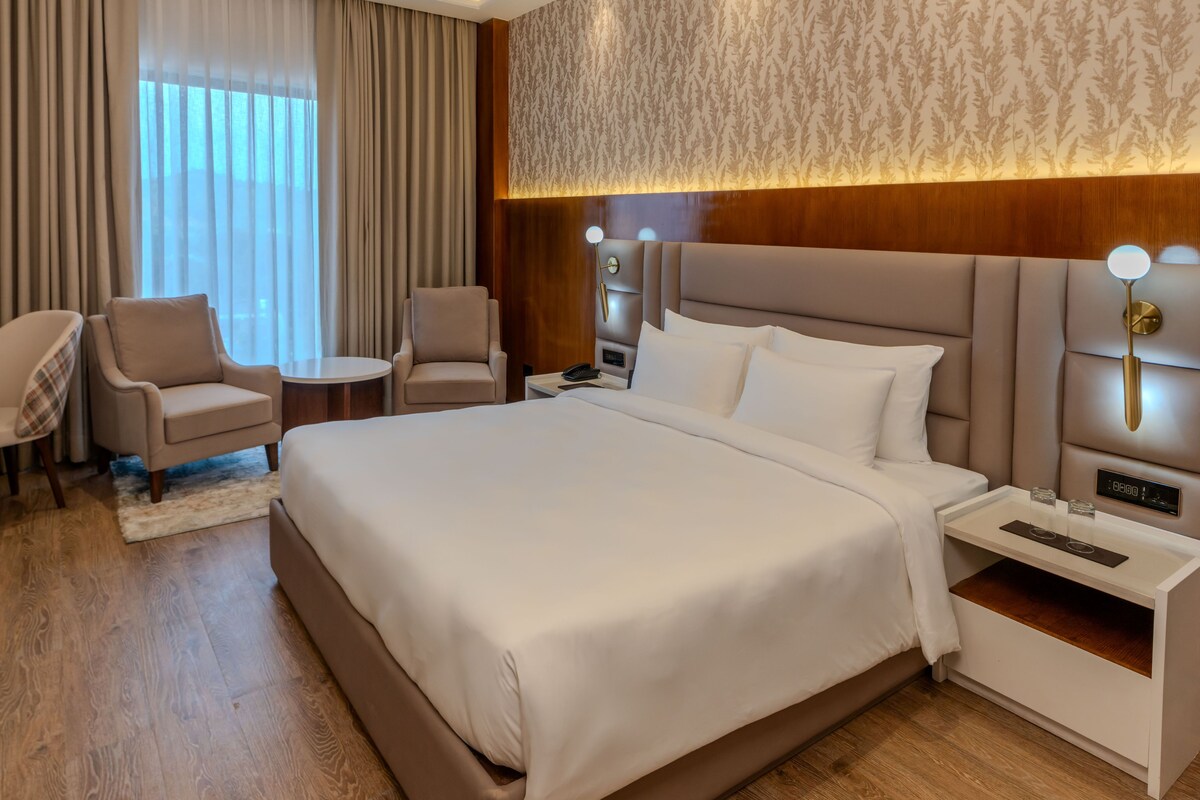 Deluxe tweepersoonskamer (Super) | Lakens van Egyptisch katoen, luxe beddengoed
