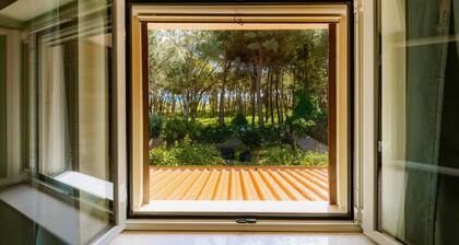 Just a stone's throw from the beach and the pine forest.