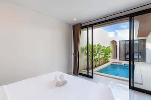 Villa, 2 slaapkamers, privézwembad | Een bureau, gratis wifi