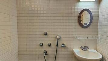Shower, towels, soap