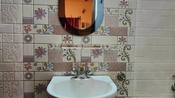 Shower, towels, soap