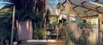 The Big House, a sanctuary in a lush valley bordering the Abel Tasman NP.