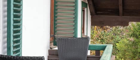 Appartement Confort, balcon, vue montagne | Restauration extérieure