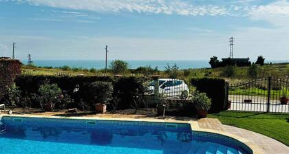Villa Bellerose direct seaview, 4 bedrooms, private heated pool - golf - beaches