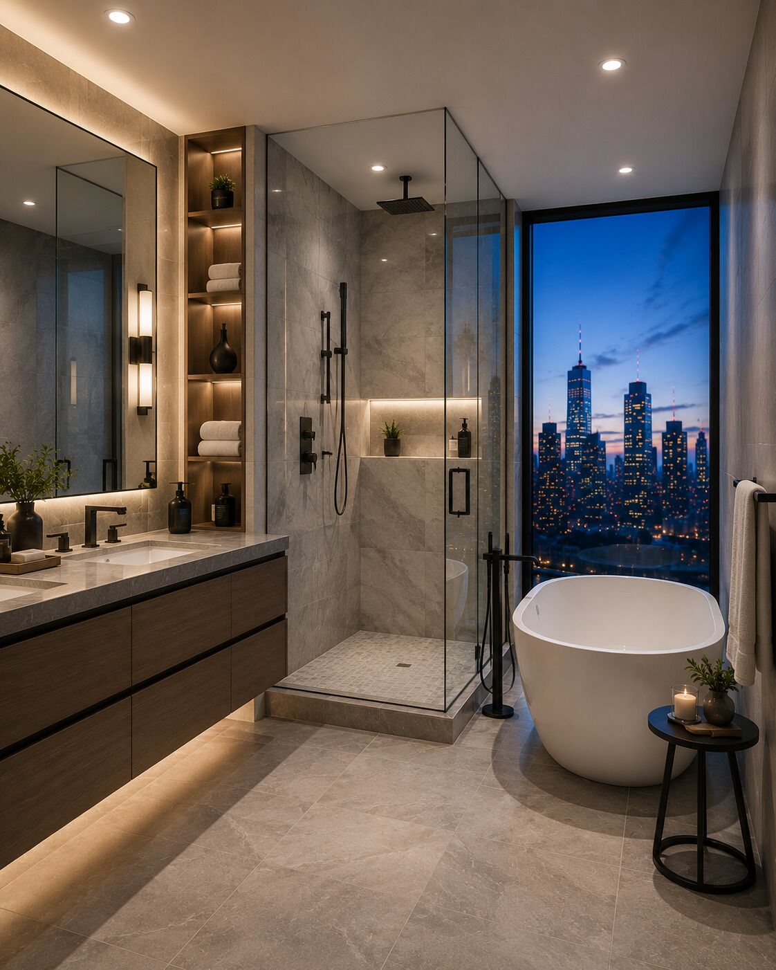 Appartamento, vista città | Bagno