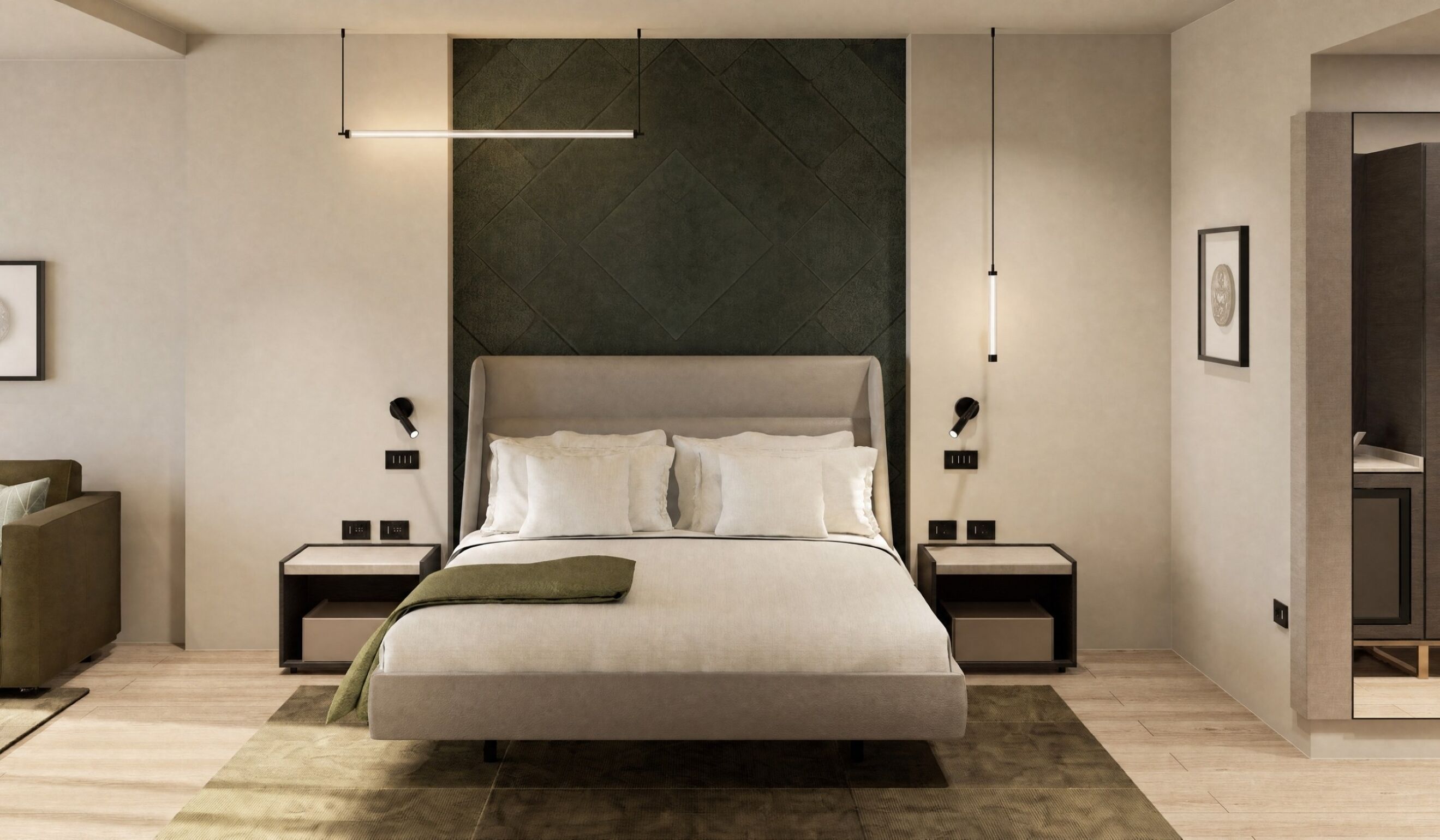 Minibar, laptop workspace, free WiFi, bed sheets