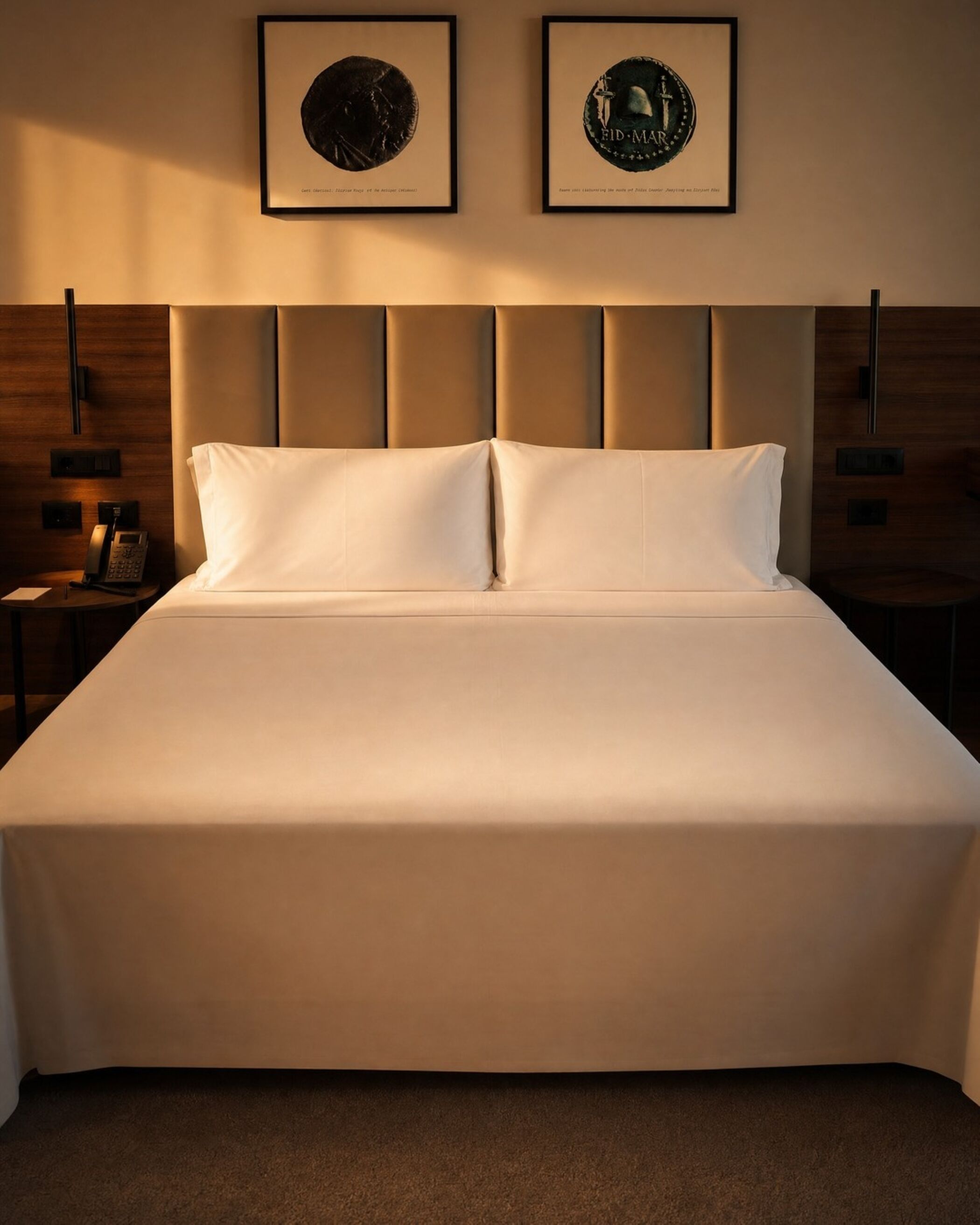 Minibar, espacio para trabajar con laptop, wifi gratis y ropa de cama 