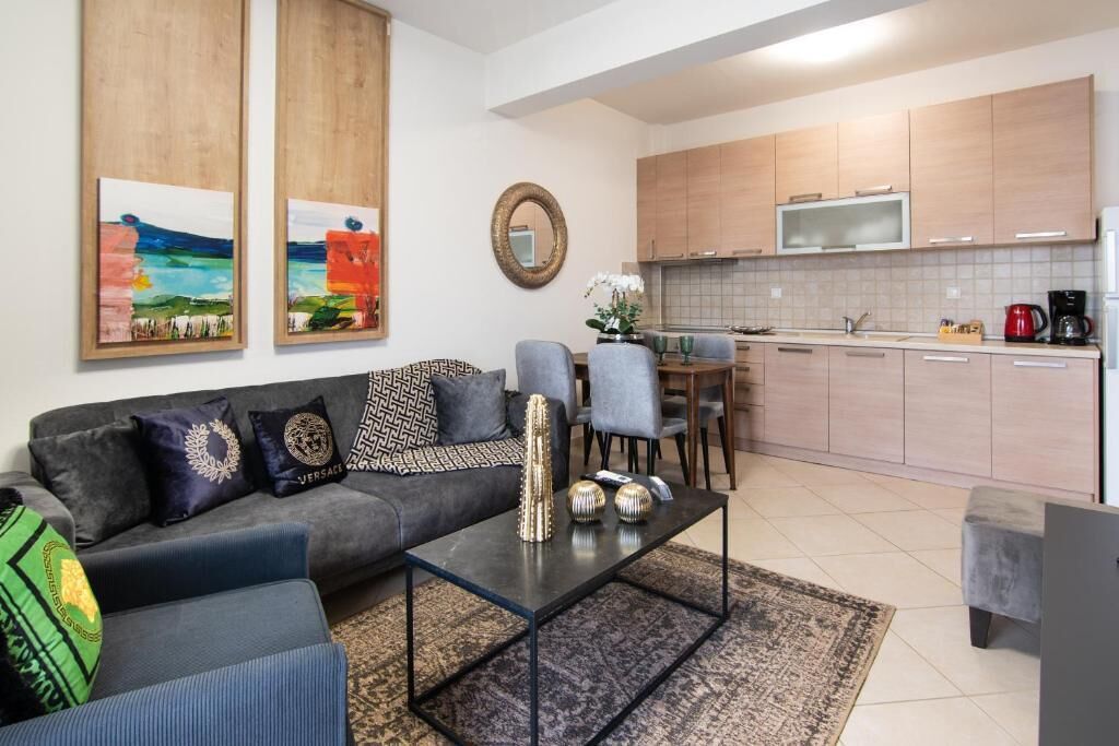 Leilighet – deluxe, balkong | Oppholdsområde