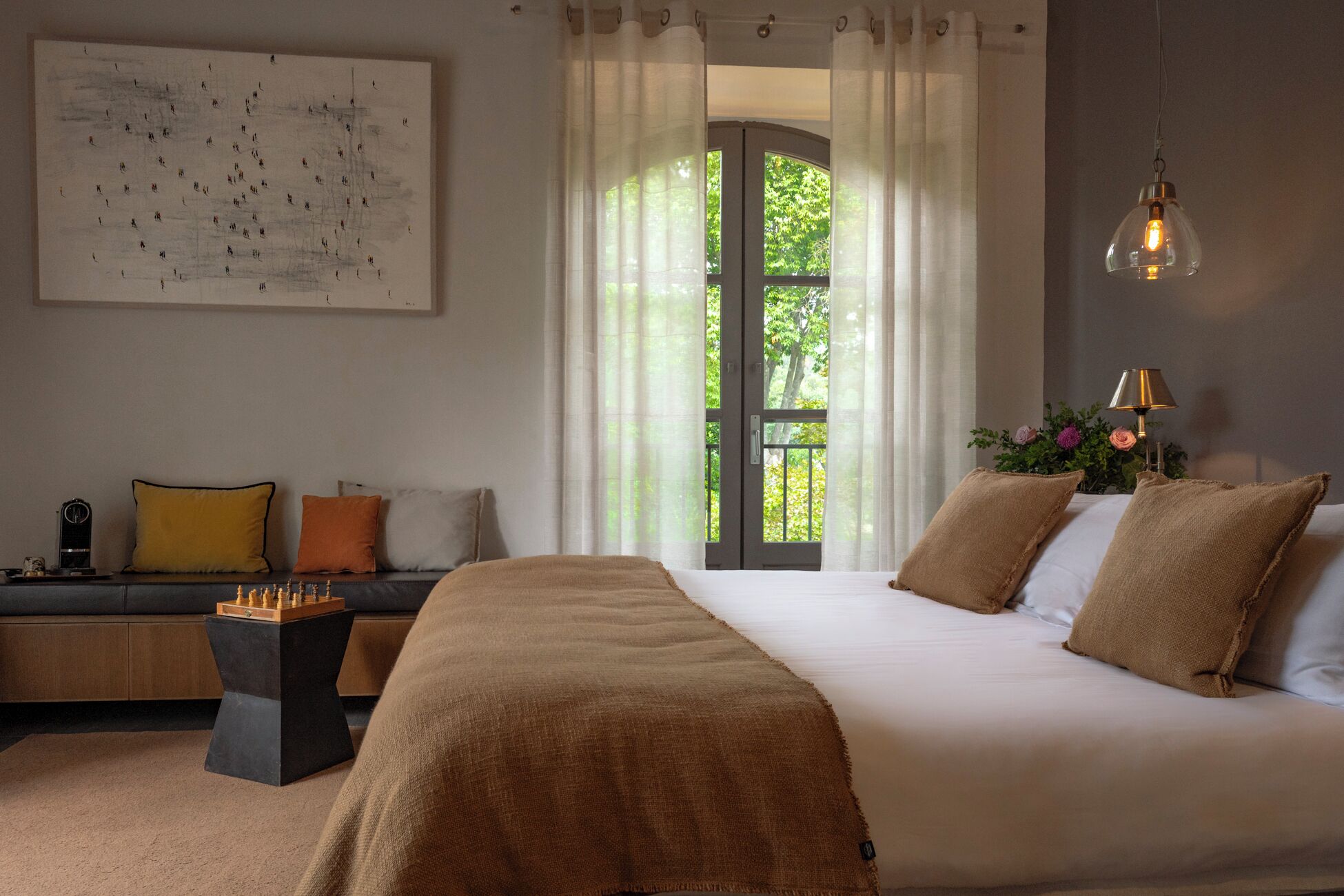 Junior Double Room, Patio, Pool View | In-room safe, soundproofing, iron/ironing board, free WiFi