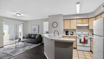 Fridge, oven, stovetop, dishwasher