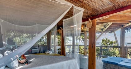 Epic Treehouse Escape with Multi-Level Deck & Hanging Bed in Cottonwood, Texas