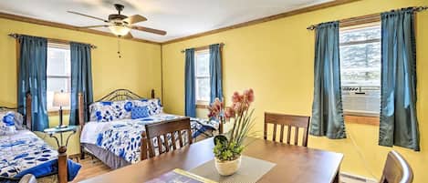 2 bedrooms, bed sheets