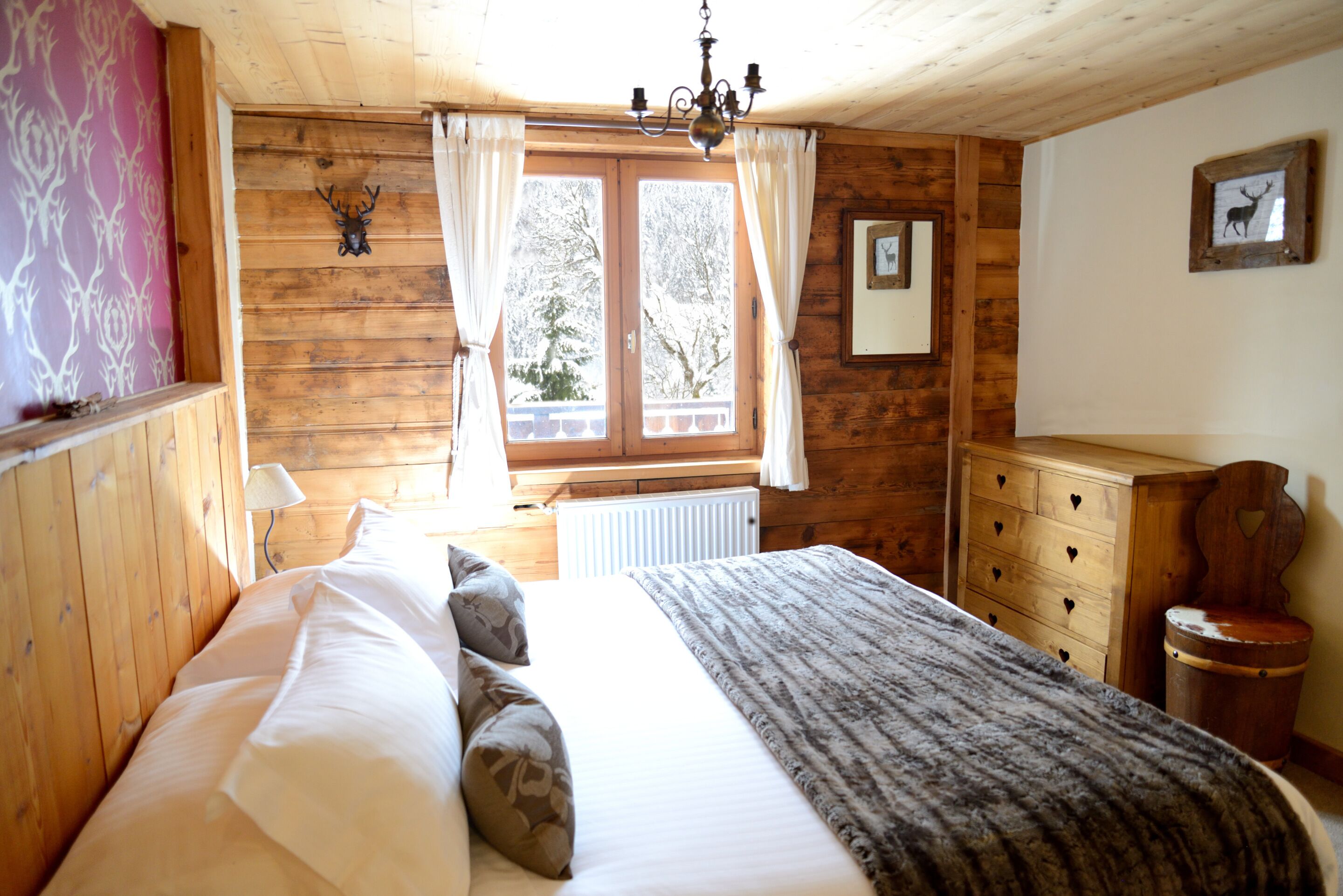 Comfort tweepersoonskamer, uitzicht op bergen | Gratis wifi
