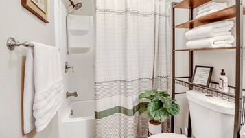 Hair dryer, towels
