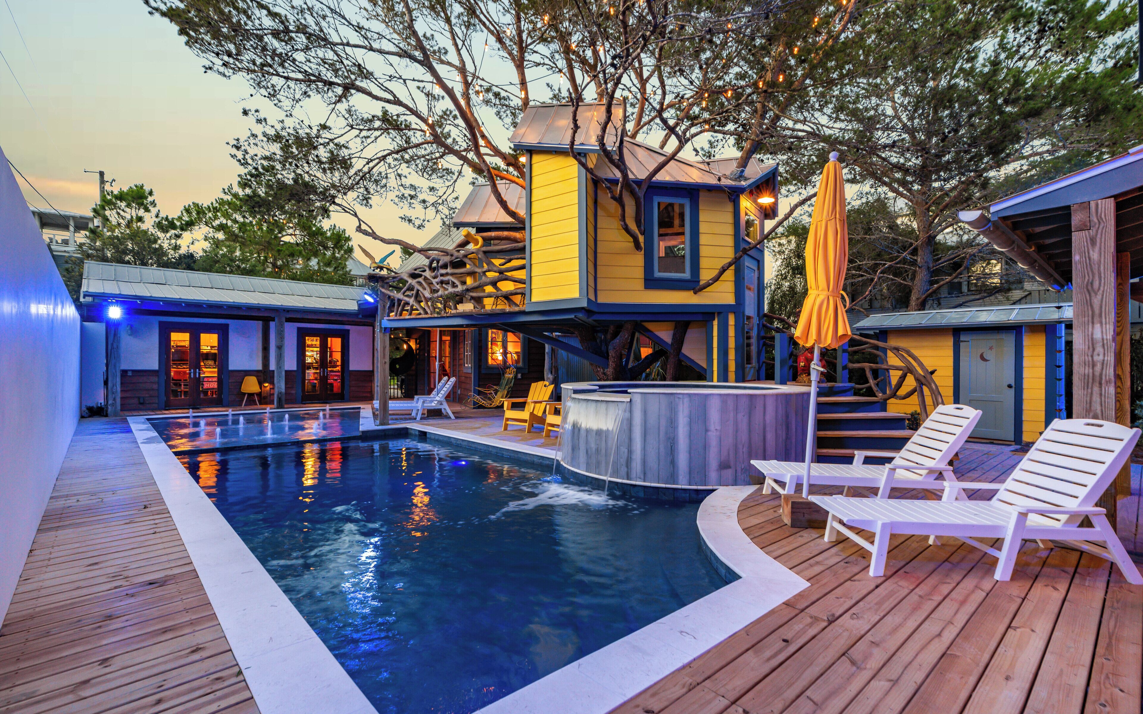 A heated pool