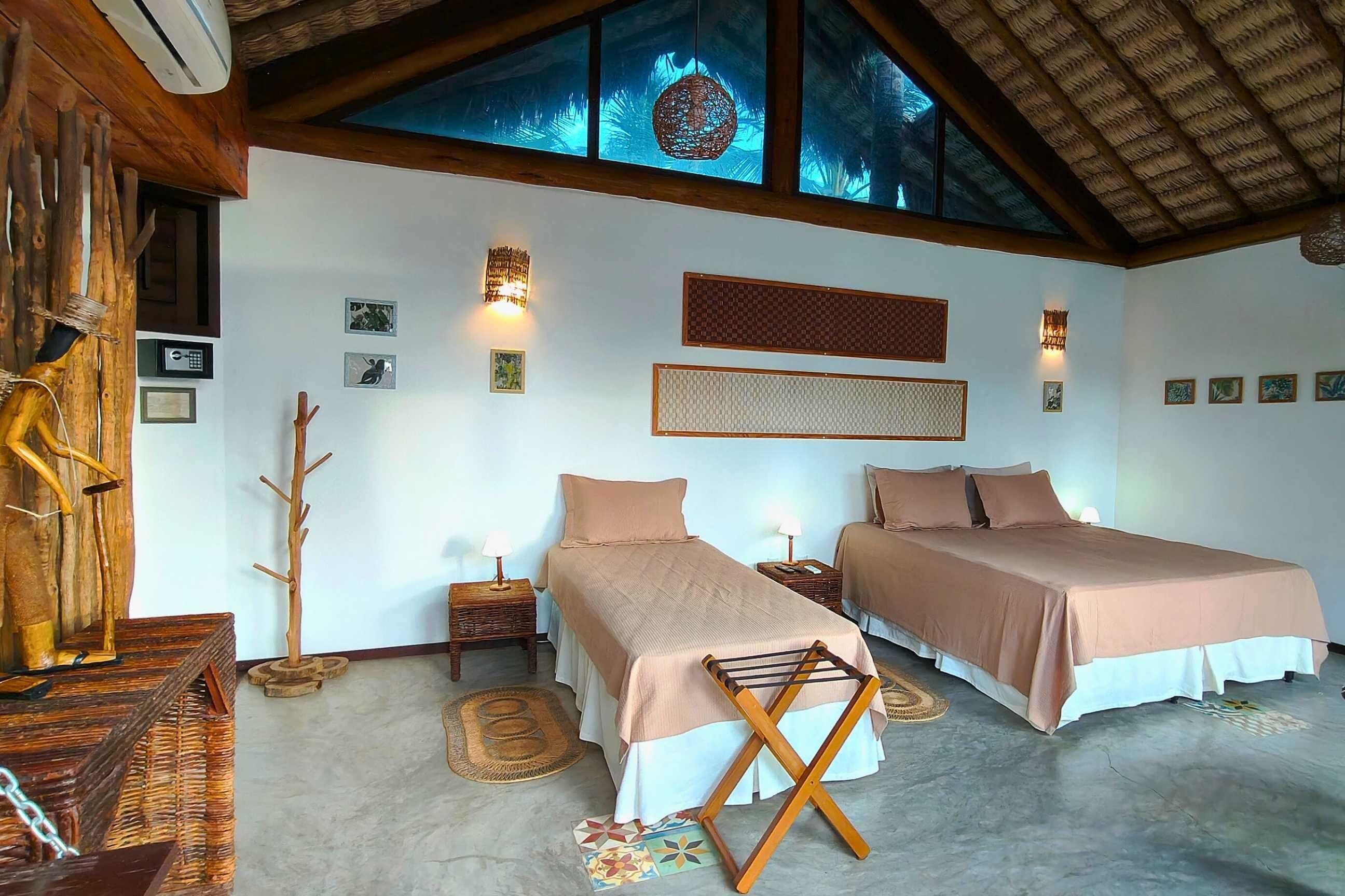 Quadruple Room, Garden View | Minibar, in-room safe, WiFi (free), bed sheets