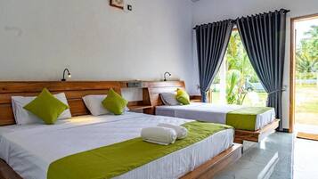 Kamar Keluarga, pemandangan kebun | Meja kerja, Wi-Fi gratis, dan dapat diakses tamu berkursi roda