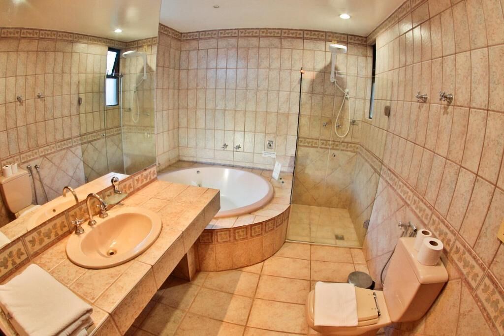 Shower, free toiletries, hair dryer, soap