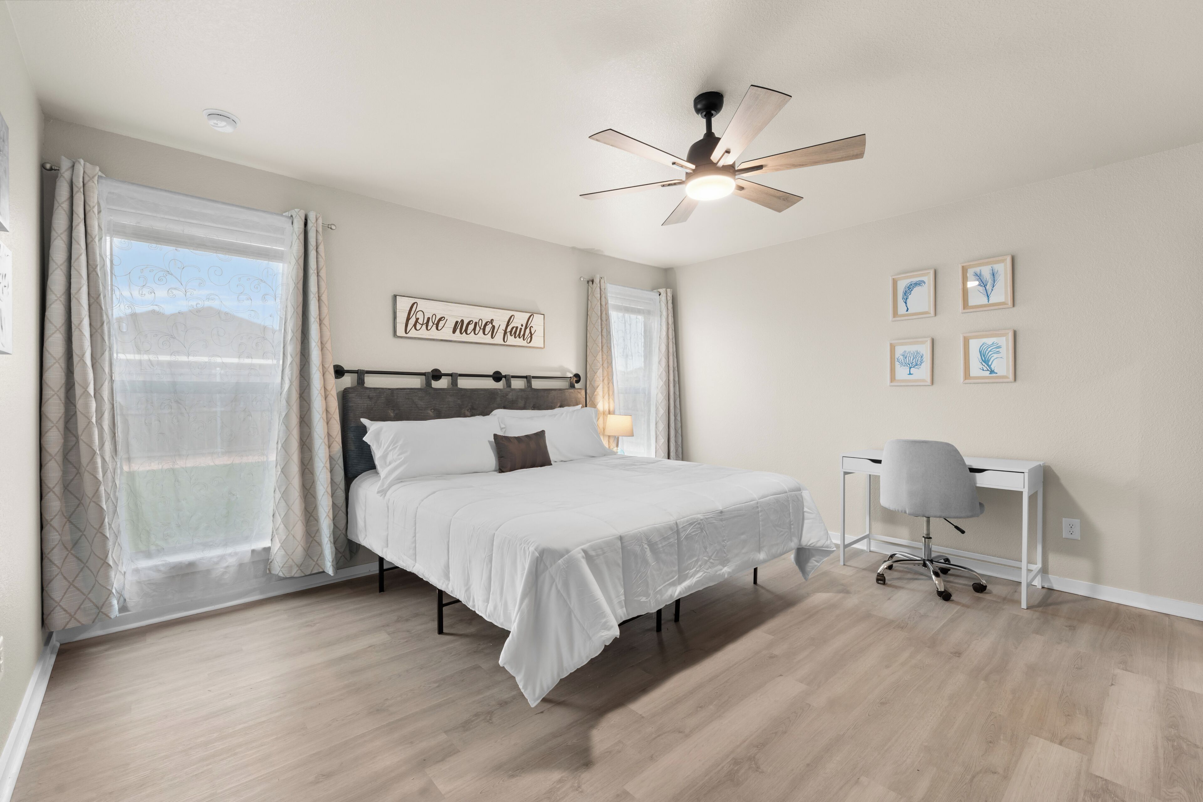 Desk, iron/ironing board, free WiFi, bed sheets