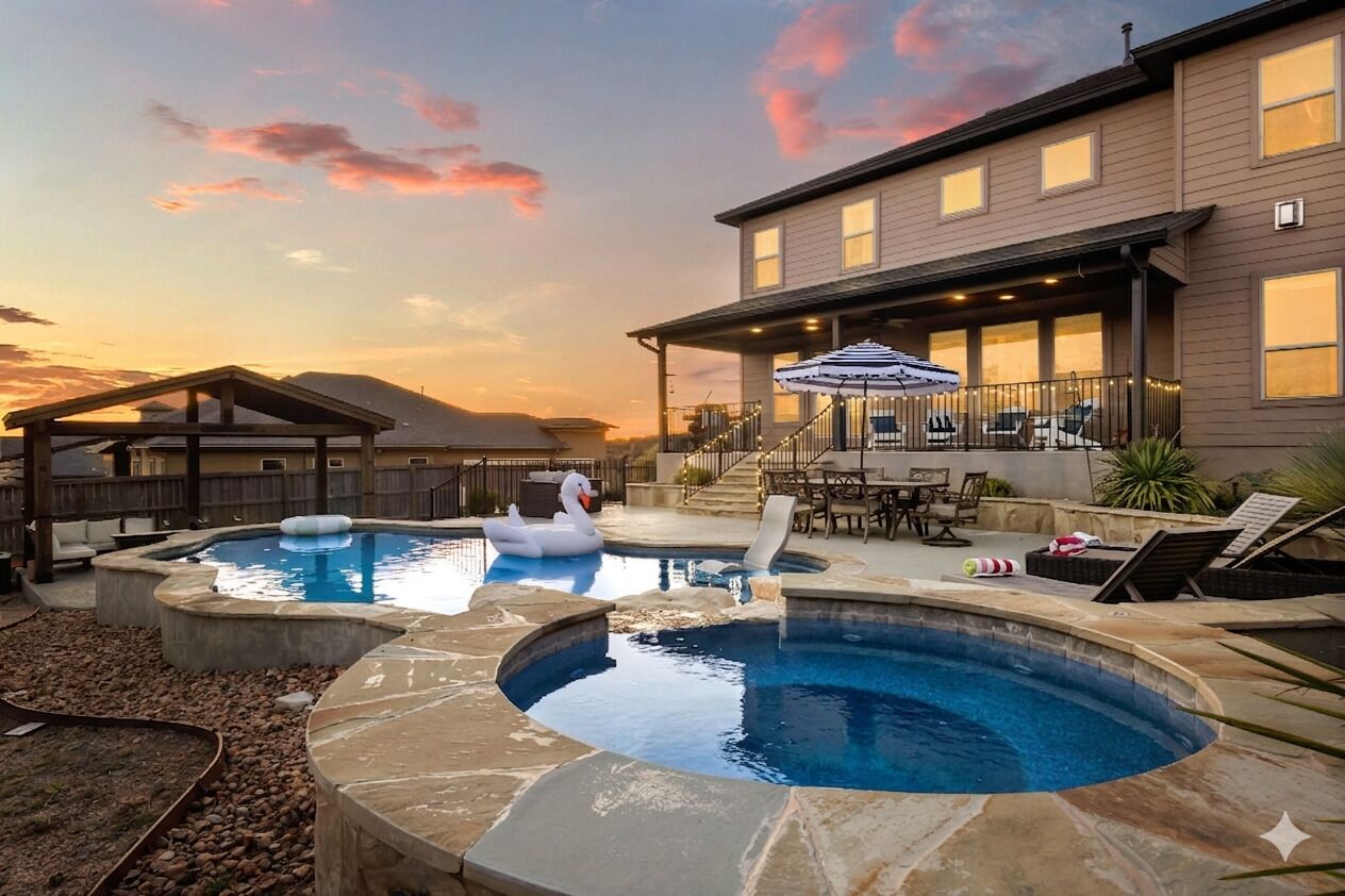 A heated pool