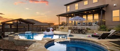 A heated pool