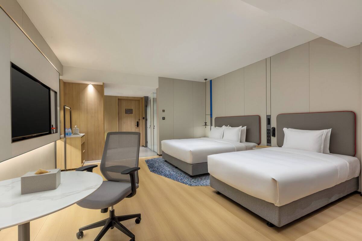 Standard Room, Multiple Beds | Premium bedding, down comforters, desk, laptop workspace