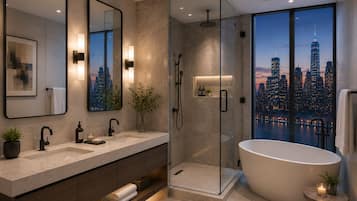 Apartamento, vista para a cidade | Banheiro