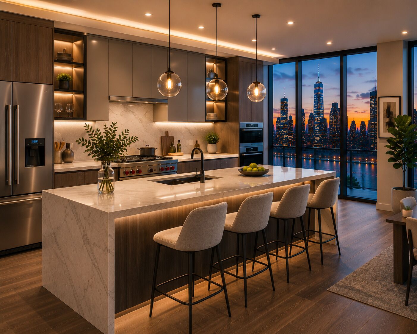 Apartment, City View | Private kitchen