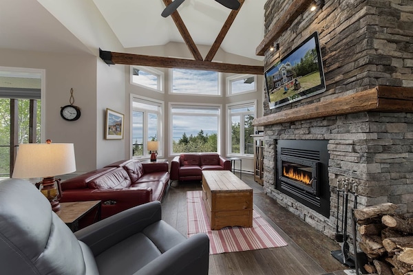 Living room and river view