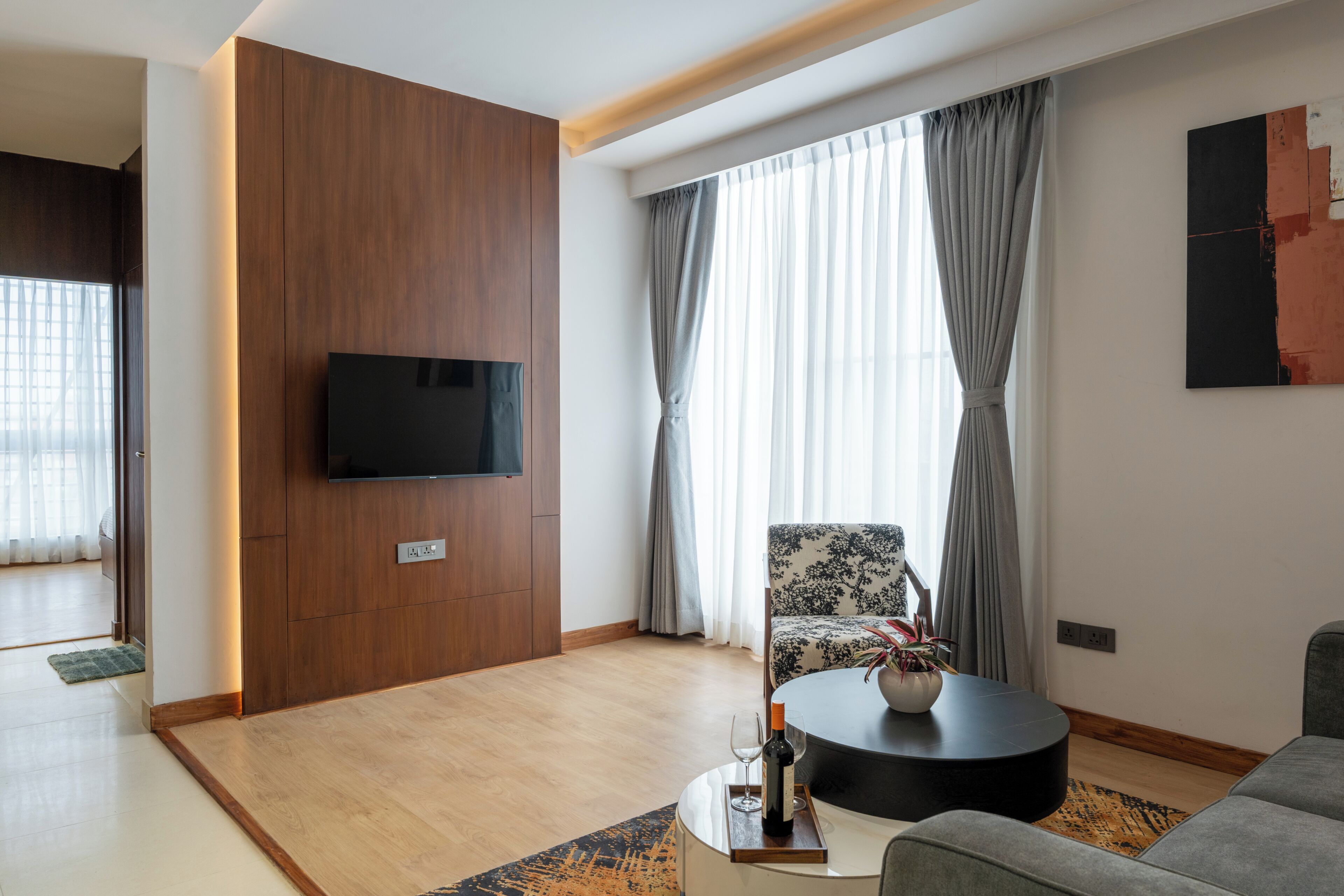 Apartment, 2 Bedrooms, City View | Living area