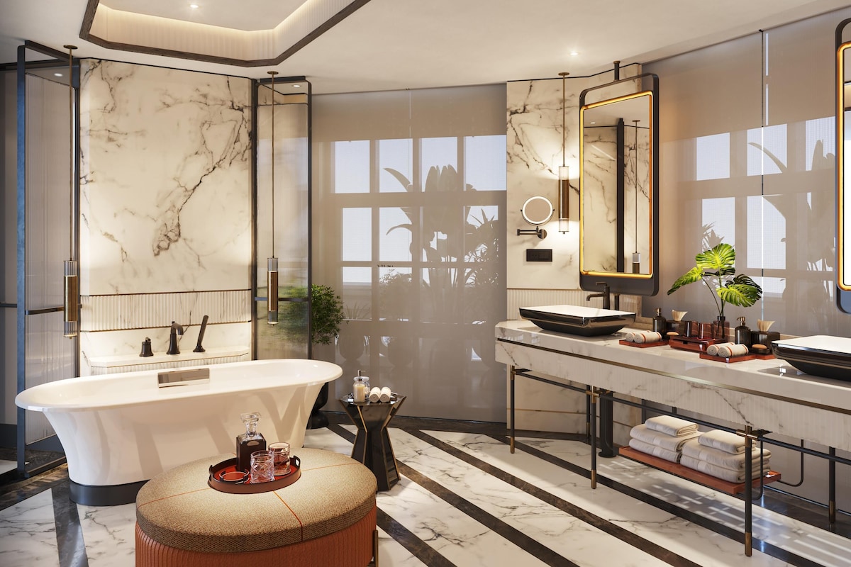 Presidential Suite | Minibar, in-room safe, laptop workspace, blackout drapes