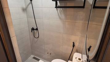 Shower, free toiletries, hair dryer (on request), towels
