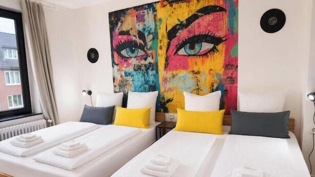 Room - FamilyApartment Central at the marina + parking lot (Bremerhaven)