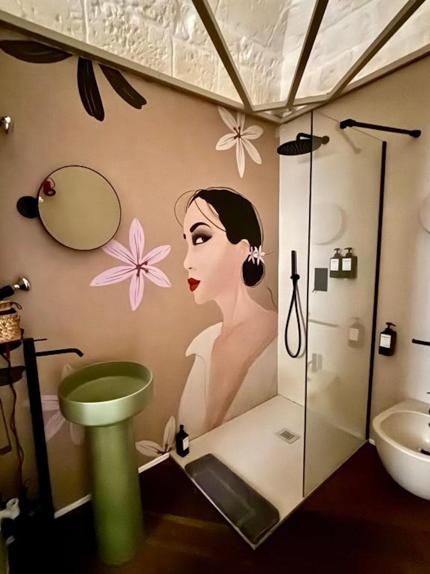 Dusche, Haartrockner, Bidet, Handtücher