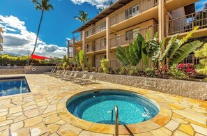 Outdoor pool, a heated pool - Surf Rider, Remodeled, Walk Out Lanai, Ocean View, 2ACs, 5 Min Walk to Kam 1 (Kihei)