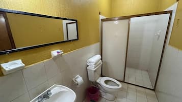 Standard Room | Bathroom | Shower, towels, soap, toilet paper
