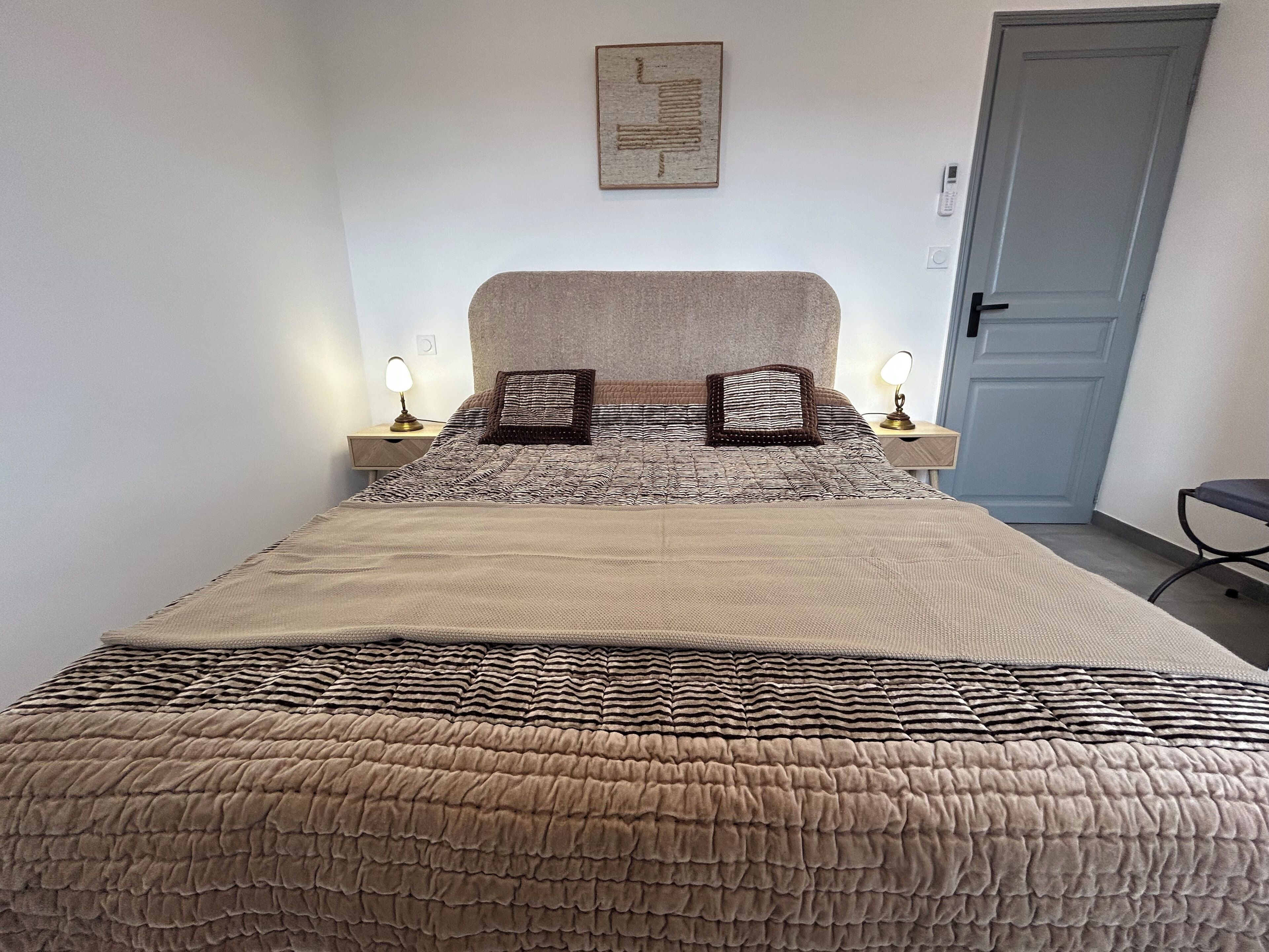 2 bedrooms, iron/ironing board, travel crib, bed sheets