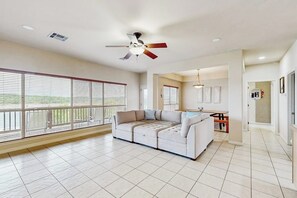 House, Multiple Beds, Pool View (Riverfront Escape) | Living area - Scenic Riverfront Home With Boat Access, Private Pool/hot Tub - Close to Shopping (Leander)