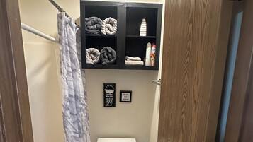 Towels, soap, toilet paper