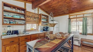 Cabin, 1 King Bed with Sofa bed, Patio (Seahorse Cove) | Private kitchen