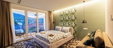 Premium bedding, down duvets, memory-foam beds, minibar